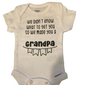 Handmade Cute Baby Announcement One Piece Bodysuit NWOT